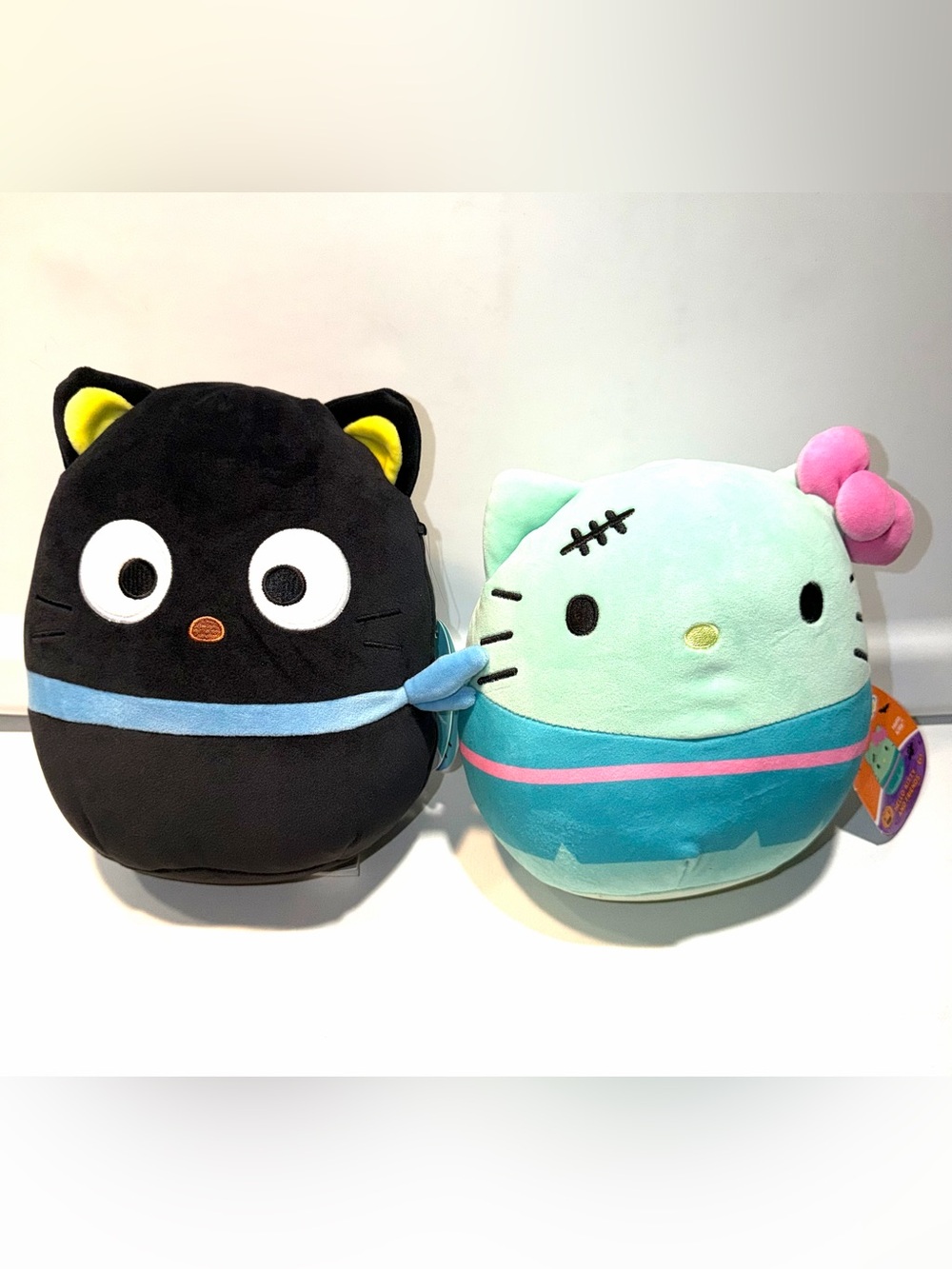NWT Squishmallows Bundle of 2 Halloween Hello Kitty  Franken Chococat Plush 8”
